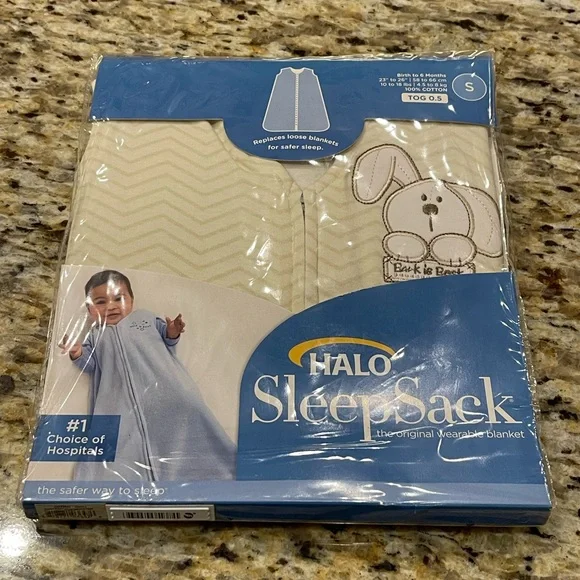NWT New Halo SleepSack Cotton Wearable Blanket With Zipper SMALL Birth-6 Months - Picture 4 of 5